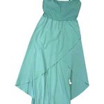 CCC Backless Teal SeaFoam High Flowy Midi Quick Dry Casual Dress Size Small Green Photo 1