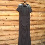 Mac Duggal  55704 Womens SEQUINED EMBELLISHED SHOULDER EVENING GOWN Photo 6