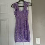 Hello Molly  Lilac Lavender Party Sequin Mini Dress Photo 4