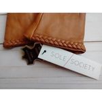 Sole Society Leather Gloves with Braided Trim NWT Photo 2