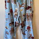 Nick & Nora Women’s Sock Monkey Bowling Slumber Pajama Pants Size Large Photo 0