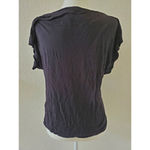 H&M Black Rhinestone Graphic Print Short Sleeve Top Women's Size Small S… Photo 3