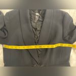 Josephine Chaus Josephinee Chaus ruffled black blazer. Snap one button closure with tie. Size 6 Photo 6