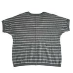 Loft Ann Taylor Women's Gray Striped Short Sleeve Wool Blend Sweater Sz S Photo 3