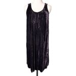 CP Shades  Sleeveless Front Pleated Mini Dress Purple Crushed Velvet Size XS Photo 1