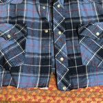 Wrangler VTG BLUE FLANNEL PEARL SNAP CROP CUT OFF WESTERN COWGIRL Photo 2