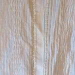 Alexis  Greyson Smocked Lace Long Sleeve Button Up Collared Blouse Top Photo 5