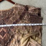 Body Central Vtg Y2K Bohemian Boho Cropped Sheer Metallic Shirt Size Lg Photo 6