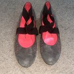 Pas de Rouge Italian Handmade Suede Perforated Wedge 37.5 Brown Size 6.5 Photo 3