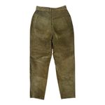 VTG Evan Davies Suede Pants Womens 8 Olive Green Pigskin Leather High Rise Korea Photo 2