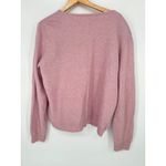 J.Jill Sweater M Pink Cardigan Wool Cashmere Blend Embroidered Button Cottage Size M Photo 3