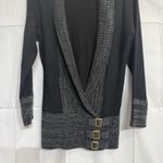 Venus Black Open Front Buckle Cardigan Sz M Photo 3