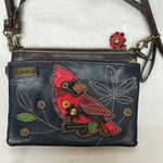 Chala NWOT  Blue and Red Crossbody Bag with Cardinal Embroidery Photo 0