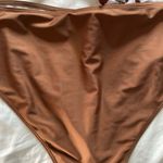 SheIn 2XL Brown & White Plus-Sized 3-Piece Bikini Set with Cover-Up Photo 6