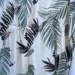 Kona Sol Gray & Black Palm Leaves Midi Kimono Swimsuit Cover Large Photo 7