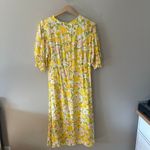 Faithfull the Brand  Jean-Marie Yellow Floral Midi Dress Size 6/M Photo 2