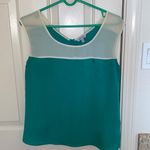 Naked Zebra 𝅺 Tank Top Teal Green & Cream Sz Sm EUC Photo 0