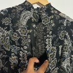 Bailey 44 Viola Floral Ruffle Chiffon Minidress Black Multi Size 6 Photo 8