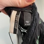 Topshop NWT Women's 3/4 Sleeve Embroidered Smock Dress Black Floral Sz 12 Photo 5