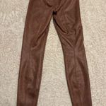 White House | Black Market Brown Embossed Faux Leather Runway Leggings size 00 Photo 1