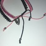 Pink Pewter Pink & Black Sequin Beaded Adjustable Cord Bracelets Photo 6