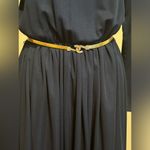 Jonathan Logan Blue Turtle Neck Maxi Dress Comes With Gold Belt.Zip In Back Sz S Photo 2