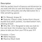 Free People  Satin Witchy Shooting For The Moon Button Down Shirt Black Large Photo 14