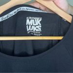 The Original Muk Luks Womens Long Sleeve Waffle Knit Top Plus Size 1X Black Cozy Photo 3