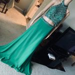 Blush Prom two piece high neck  Prom Dress Photo 2