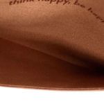 Wundermax Leather Wallet Think Happy Be Happy Burnt Orange Vegan Leather New Photo 4