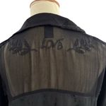 Desigual  Kimono Medium Black Embroidered Fringe Open Photo 5