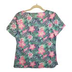 Vineyard Vines Vineyard Vines Blouse Women's Size Small Floral Cotton Tropical Pink Blue Photo 1