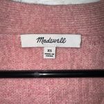 Madewell Merino Wool Blend Sweater Pink Button Front V-Neck Long Sleeve Knit Top Photo 2