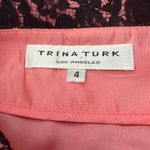 Trina Turk  Black Coral Lace Overlay Pencil Skirt size 4 Photo 3