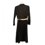 Sandro Stenia Mixed Media Dress Size 6 EU 38 EUC Pleated Scarf Print Photo 1