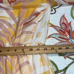 Pink Lily  womens size XS maxi mustard yellow tropical print open back ties close Photo 6
