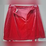 Honey Punch Lace Up Soft Velvet Pink mini Skirt size S Photo 2