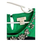 J. Crew Crystal Necklace Sweater XS Green Photo 8