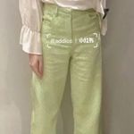 ZARA  GINGHAM STRAIGHT LEG PANTS GREEN SIZE S NEW Photo 0