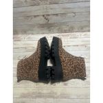 Gianni Bini  All-Star Leopard Print Suede Zip Lug Sole Platform Booties Size 10 Photo 4