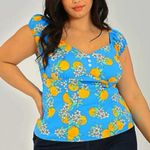 Hell Bunny  Valencia Oranges Pinup Top 4XL / UK 22 Photo 2
