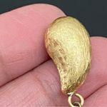 Givenchy Vintage Signed Brushed Gold-tone Black Teardrop Dangle Earrings 10.6g Photo 11