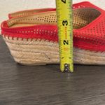 Franco Sarto Red Espadrilleā Wedge Sandals Size 6 Perforated Upper Photo 9