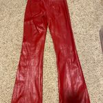 Delia's Red  Leather Vintage Y2K Patent Bootcut Pants Photo 1