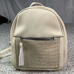 Montana West Women's Cream Croc Embossed Medium Backpack Purse Photo 0