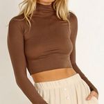 SheIn cropped mock neck long sleeve Photo 0