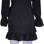 Weepinlee L Womens Long Sleeve Round Neck Ruffles Wrap Dresses Party Dress Dress Photo 3