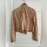 Free People  Eyelet Detail Moto Jacket Blush Pink Size 6 Photo 14