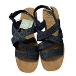 Daisy Fuentes New  SIZE 11  STRAPPY comfort sandal Black rhinestone accents Photo 0