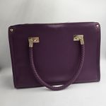 Bebe  Bella Smooth Medium Satchel Handbag Shoulder Bag Crossbody Purse Purple Photo 1